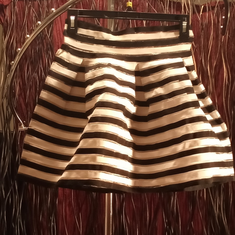 Black and white Mini Skater skirt